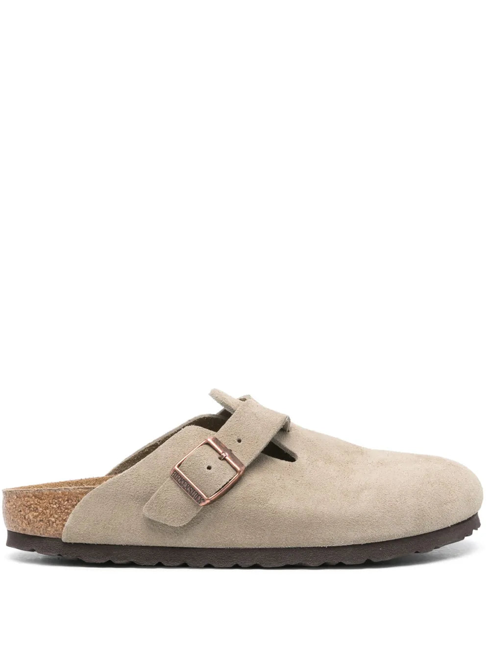 Birkenstock Boston Suede Taupe | Zueco Unisex con Plantilla Anatómica