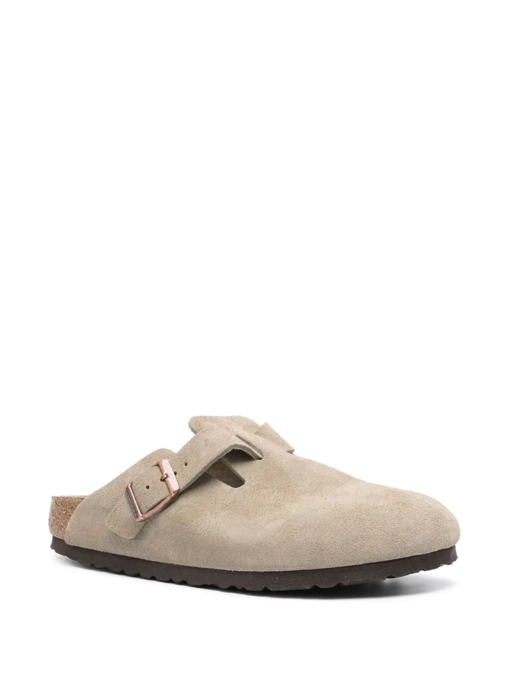 Birkenstock Boston Suede Taupe | Zueco Unisex con Plantilla Anatómica