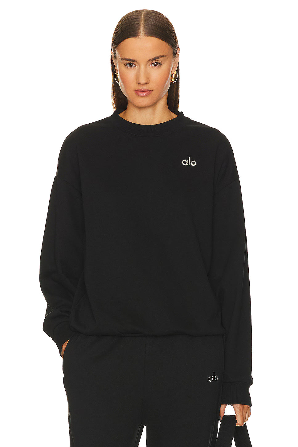 Sudadera ALO Accolade Crew Neck - Negro